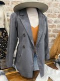Charcoal Double Breasted Blazer